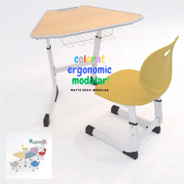 Set de masa si scaun Matte Ergo Modular - reglabil